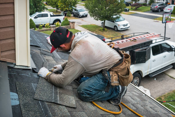 Professional Storm Damage Roof Repair technician working in Roseville, CA